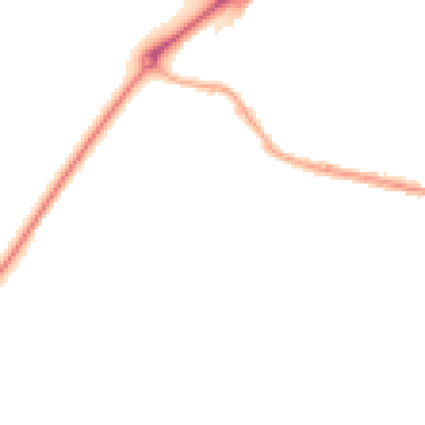 Night-time road noise heatmap for WA11 0BH