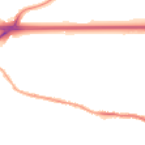 Night-time road noise heatmap for WA11 0BP