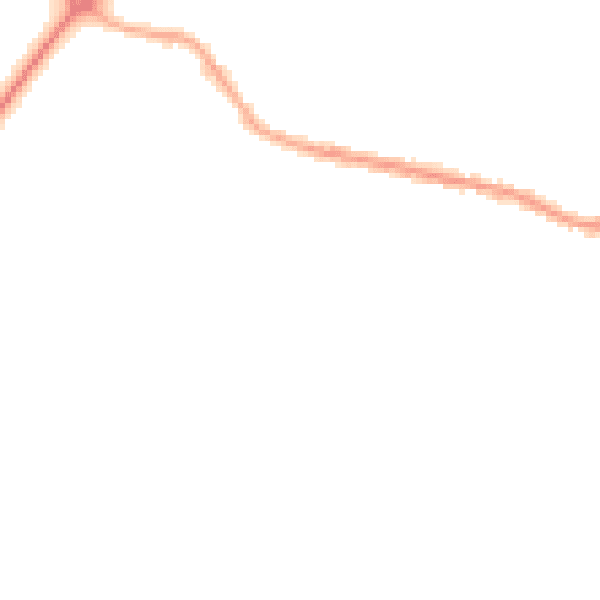 Night-time road noise heatmap for WA11 0EW