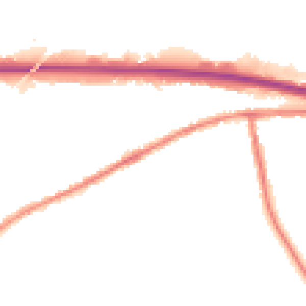 Night-time road noise heatmap for WA11 0LT