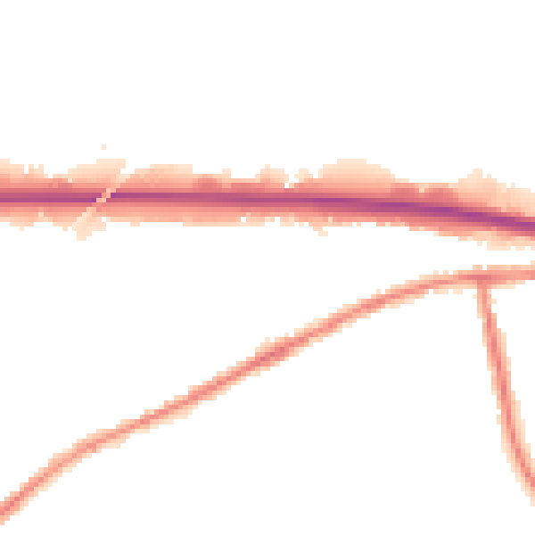 Night-time road noise heatmap for WA11 0QD