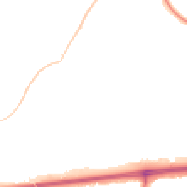 Night-time road noise heatmap for WA11 7AQ