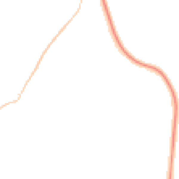 Night-time road noise heatmap for WA11 7BA