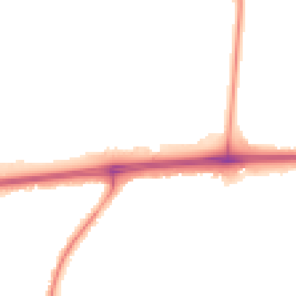Night-time road noise heatmap for WA11 7EE