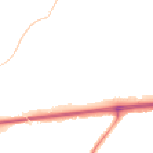 Night-time road noise heatmap for WA11 7EP