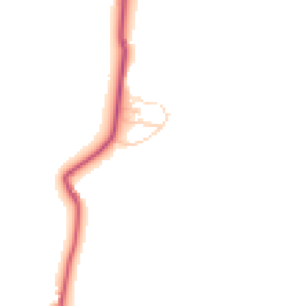 Daytime road noise heatmap for WA11 7RN