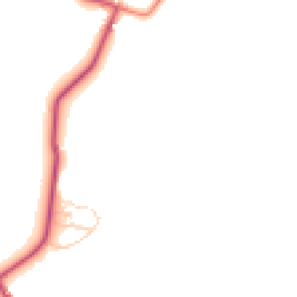 Daytime road noise heatmap for WA11 7RU