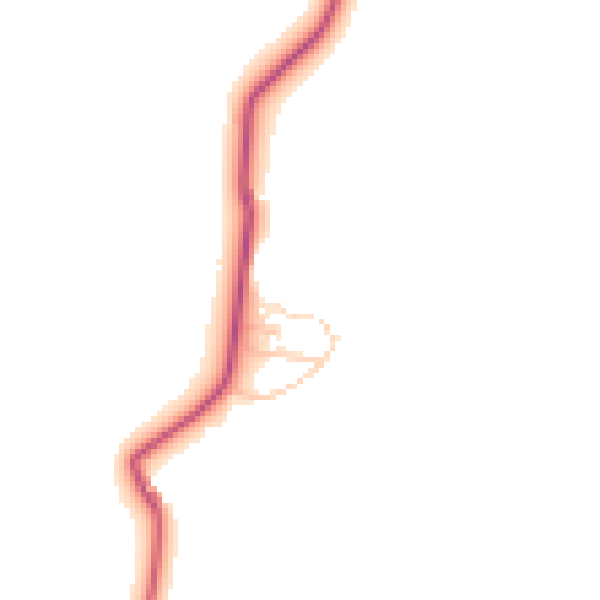 Daytime road noise heatmap for WA11 7SL