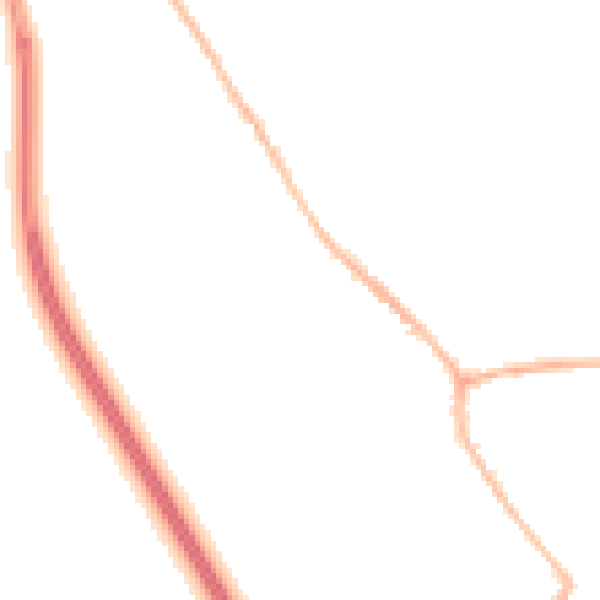 Night-time road noise heatmap for WA11 8DE