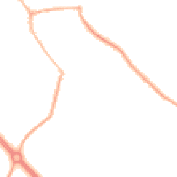 Night-time road noise heatmap for WA11 8ET