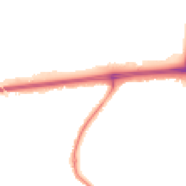 Night-time road noise heatmap for WA11 9NN