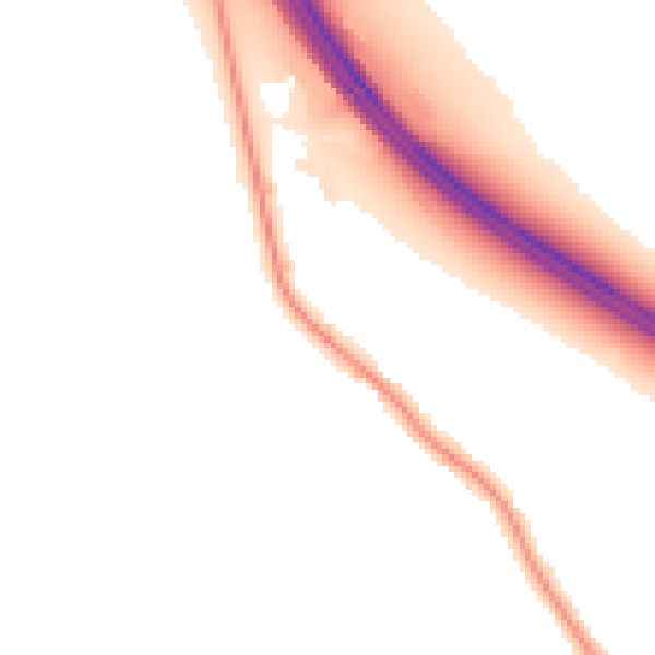 Night-time road noise heatmap for WA12 0AL