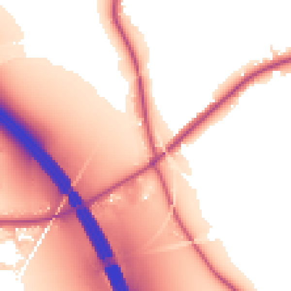 Daytime road noise heatmap for WA12 0JD