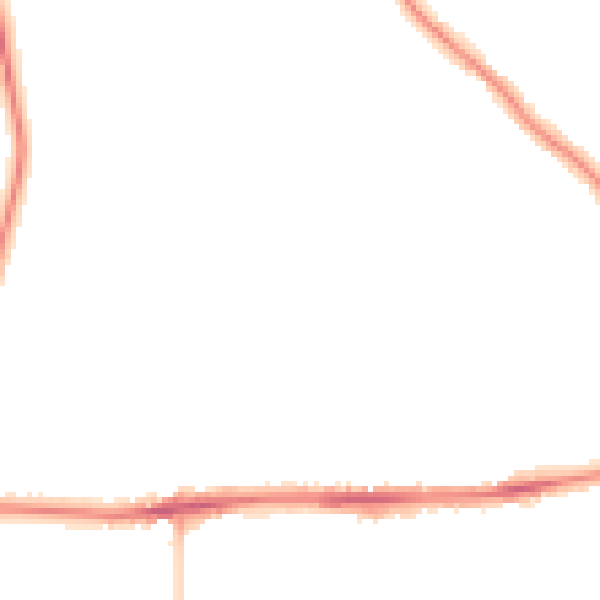 Night-time road noise heatmap for WA12 0JW