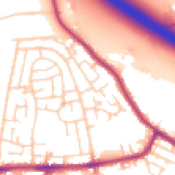 Daytime road noise heatmap for WA12 0LR
