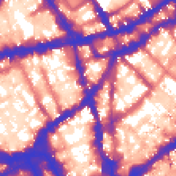 Daytime road noise heatmap for WC2H 0JB