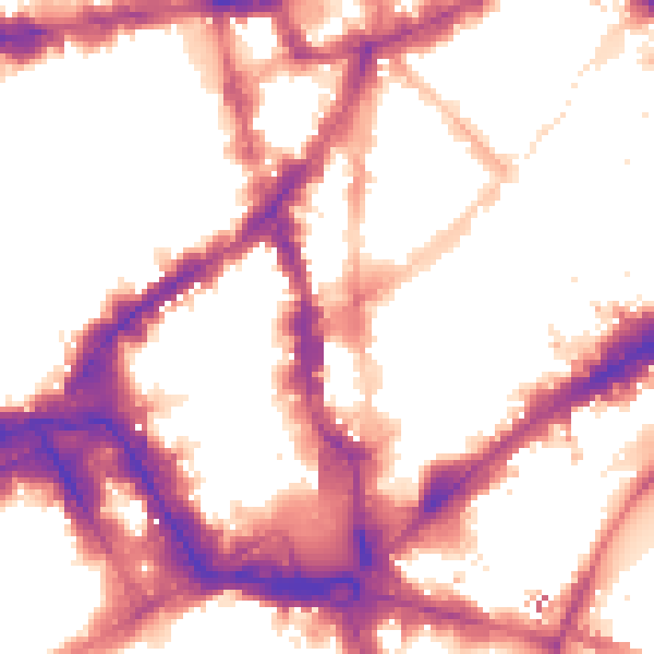 Night-time road noise heatmap for WC2H 7AD