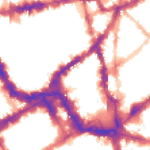 Night-time road noise heatmap for WC2H 7BF