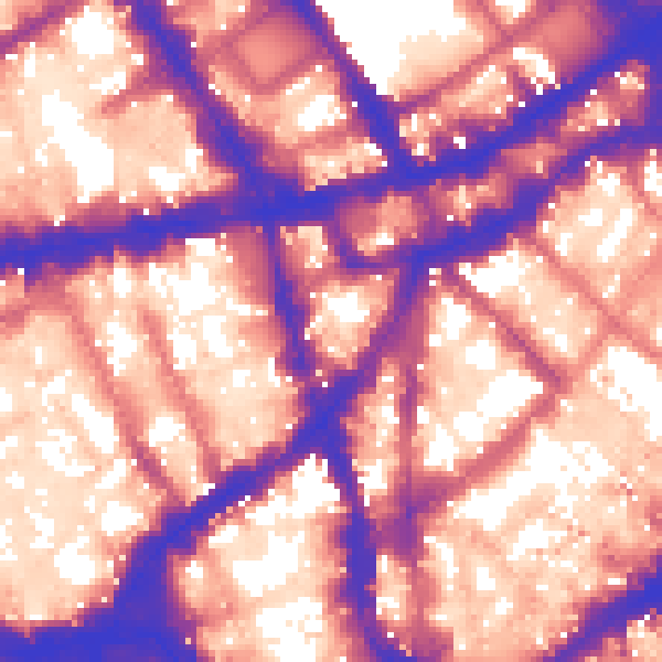 Daytime road noise heatmap for WC2H 8DG