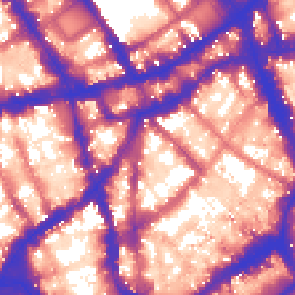 Daytime road noise heatmap for WC2H 9DP