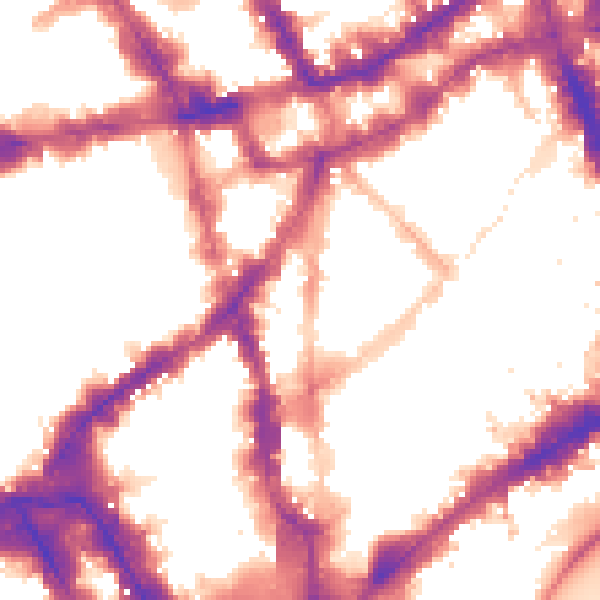 Night-time road noise heatmap for WC2H 9NU