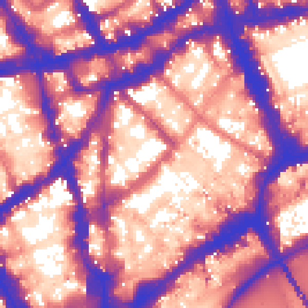 Daytime road noise heatmap for WC2H 9QL