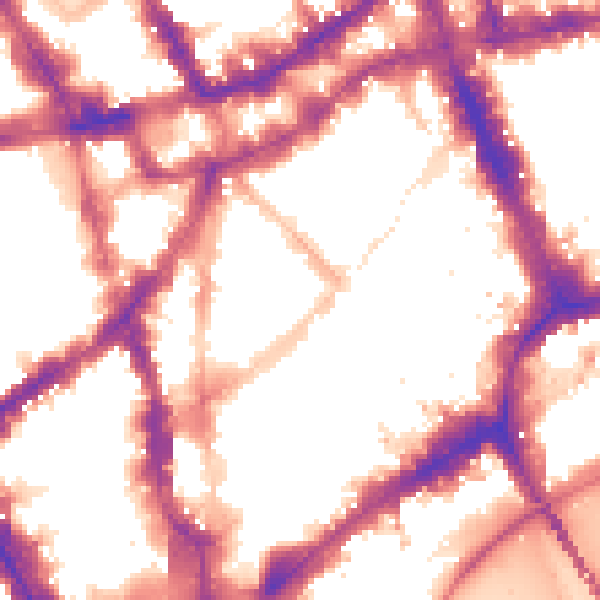 Night-time road noise heatmap for WC2H 9QL