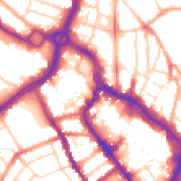 Daytime road noise heatmap for WD17 1LJ
