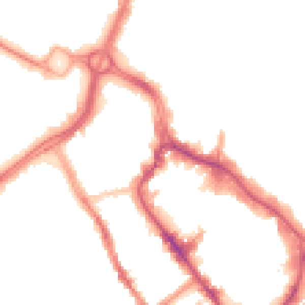 Night-time road noise heatmap for WD17 1ND
