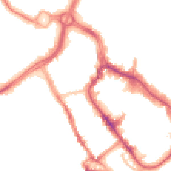 Night-time road noise heatmap for WD18 0AF
