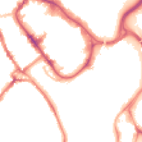 Night-time road noise heatmap for WD18 0AG