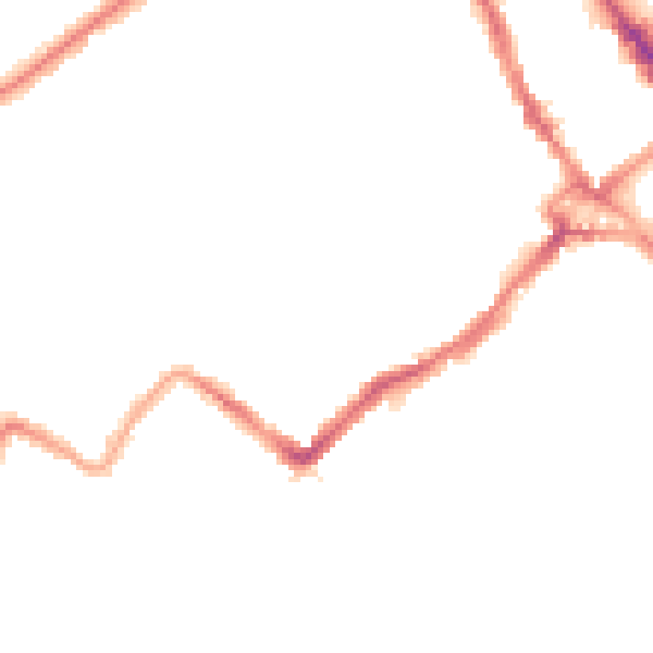 Night-time road noise heatmap for WD18 0AJ