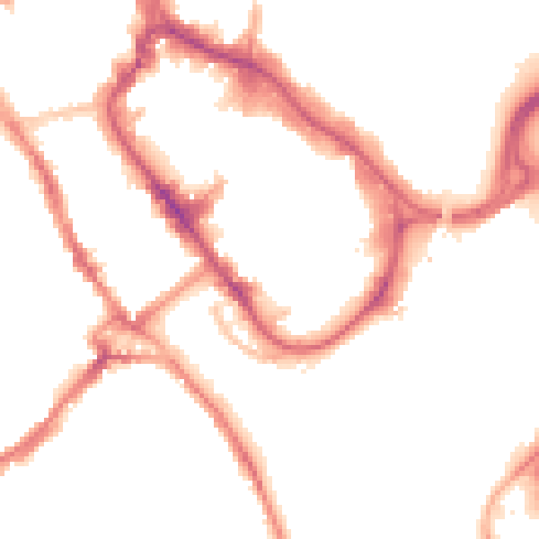 Night-time road noise heatmap for WD18 0BP