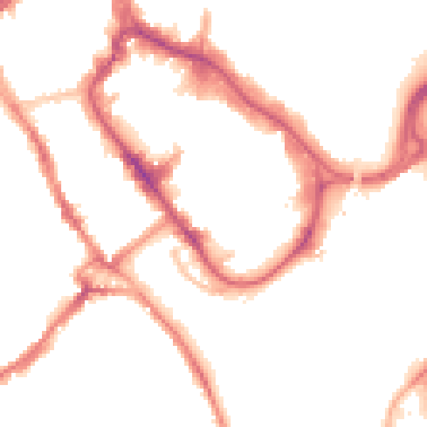 Night-time road noise heatmap for WD18 0DF