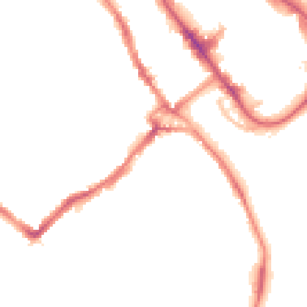 Night-time road noise heatmap for WD18 0DH