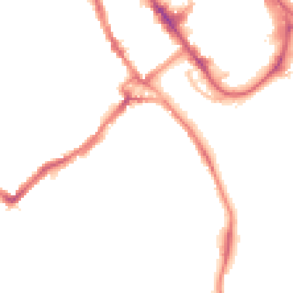 Night-time road noise heatmap for WD18 0DL