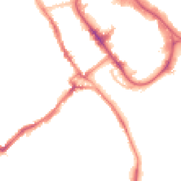 Night-time road noise heatmap for WD18 0DQ