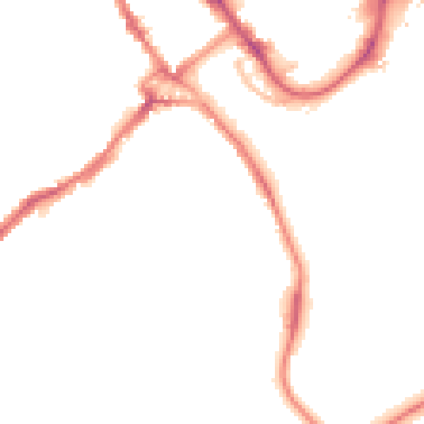 Night-time road noise heatmap for WD18 0DW