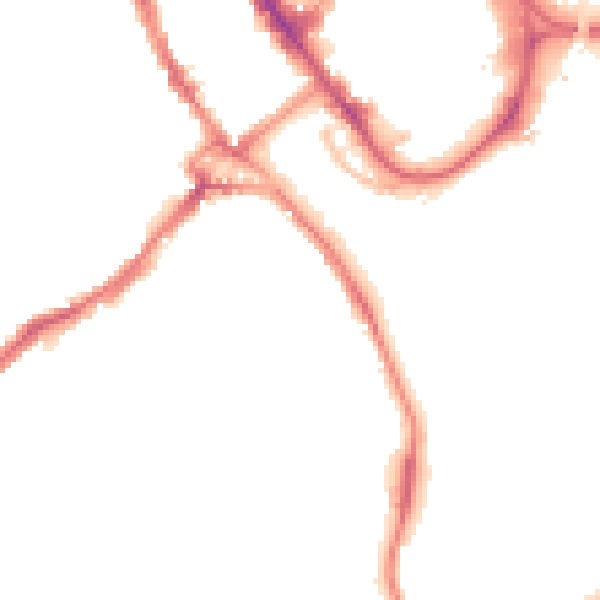 Night-time road noise heatmap for WD18 0DX
