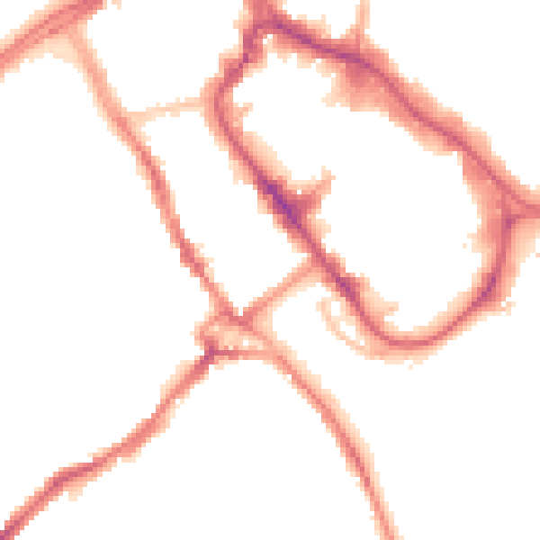 Night-time road noise heatmap for WD18 0EF