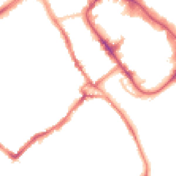 Night-time road noise heatmap for WD18 0EJ