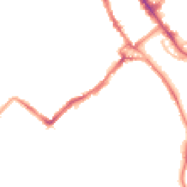 Night-time road noise heatmap for WD18 0GN