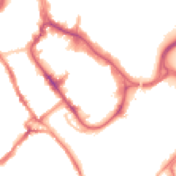 Night-time road noise heatmap for WD18 0GR