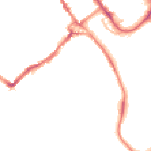 Night-time road noise heatmap for WD18 0LX