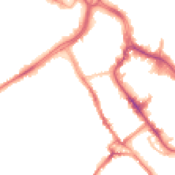 Night-time road noise heatmap for WD18 0QN