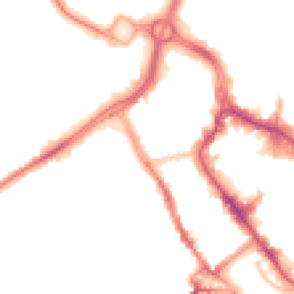 Night-time road noise heatmap for WD18 0QR