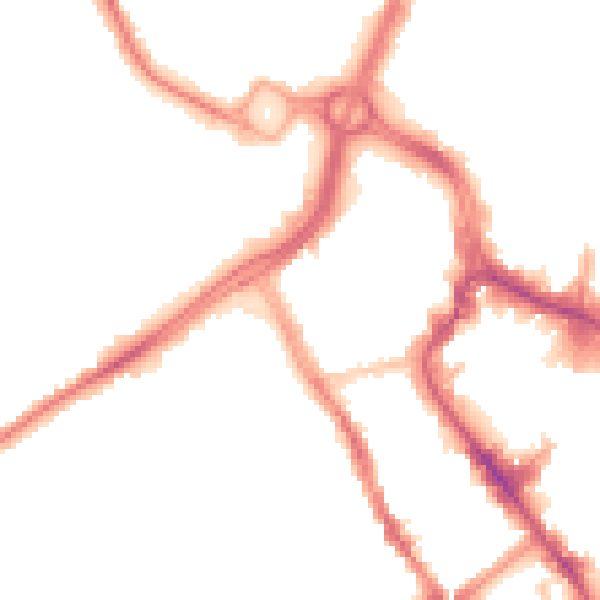 Night-time road noise heatmap for WD18 0QS