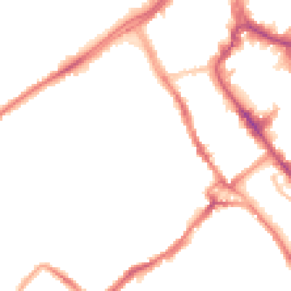 Night-time road noise heatmap for WD18 0RG