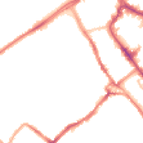 Night-time road noise heatmap for WD18 0RN