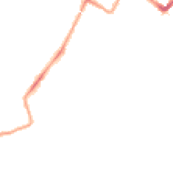 Night-time road noise heatmap for WD18 6JU